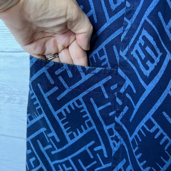 Plenty by Tracy Reese Dress Womens Size 8 Diamond Tribal Sleeveless Denim Funky - Picture 8 of 16